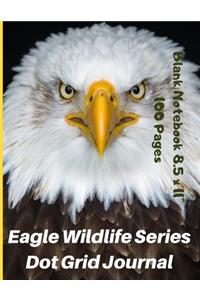 Eagle Wildlife Series Dot Grid Journal Blank Notebook 8.5 X 11 Inch 100 Pages