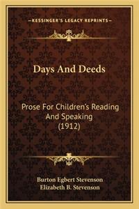 Days And Deeds