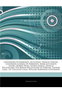 Articles on Governors of Barbados, Including