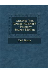 Annette Von Droste-Hulshoff