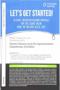 Mindtap Business Law, 1 Term (6 Months) Printed Access Card for Anderson's Business Law and the Legal Environment, Comprehensive Volume, 23rd
