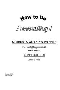 How to Do Accounting I Student Working Papers