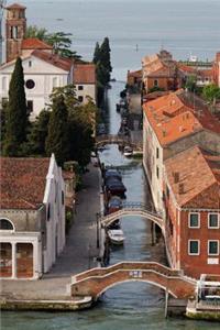 Aerial View of Bridges on the Canal in Venice, Italy Journal