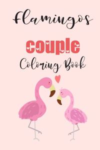 Flamingos Couple Coloring Book