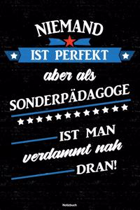 Niemand ist perfekt aber als Sonderpädagoge ist man verdammt nah dran! Notizbuch