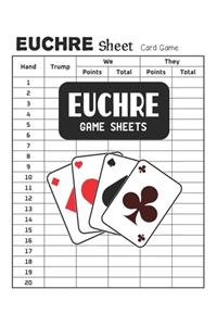 Euchre Game Sheets