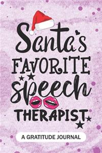 Santa's Favorite Speech Therapist - A Gratitude Journal