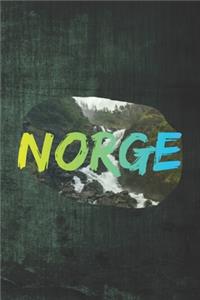 Wikstroem - Notes: Norwegen Foto Wasserfall Latefossen Norge - Tagesplaner 15,24 x 22,86