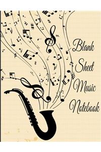 Blank Sheet Music Notebook