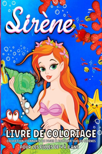 Sirene Livre De Coloriage Pour Les Enfants De 4 a 8 Ans
