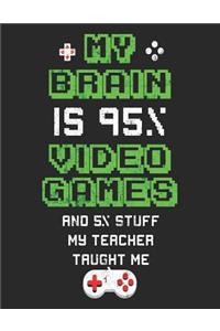 My Brain Is 95% Video Games And 5% Stuff My Teacher Taught Me