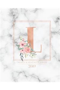 Weekly & Monthly Planner 2019