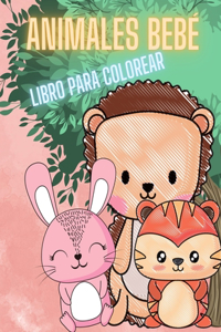 Libro para colorear de animales bebés para niños