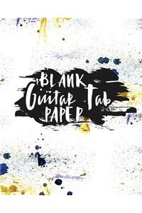 Blank Guitar Tab Paper