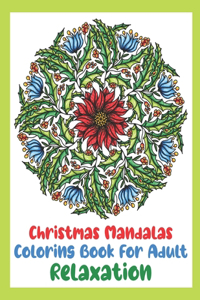 Christmas Mandala Coloring Book for Adult Relaxation