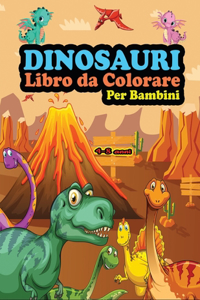 Dinosauri Libro da Colorare per Bambini 4-8 anni