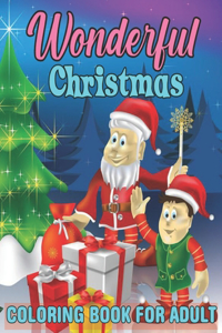 Wonderful Christmas Coloring Book For Adult