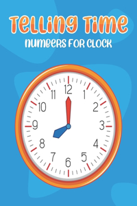 Telling Time Numbers For Clock