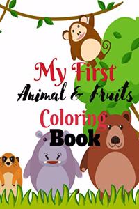 Animal & Fruit Coloring Book