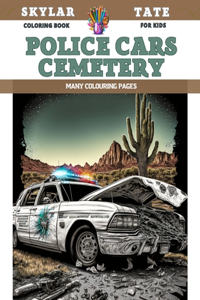 Coloring Book for kids - Police Cars Cemetery - Many colouring pages
