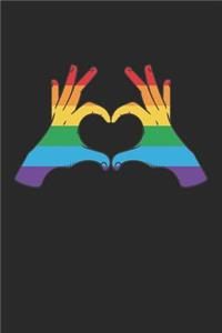 LGBT Notebook - LGBT Rainbow Heart LGBT Awareness Month Gay Rights - LGBT Journal