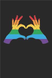 LGBT Notebook - LGBT Rainbow Heart LGBT Awareness Month Gay Rights - LGBT Journal