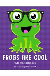 FROGS ARE COOL Cute Frog Notebook