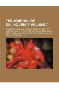 The Journal of Delinquency Volume 7
