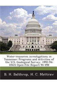 Water-Resources Investigations in Tennessee