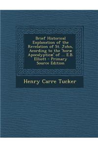 Brief Historical Explanation of the Revelation of St. John, Acording to the 'Horae Apocalypticae' of ... E.B. Elliott - Primary Source Edition