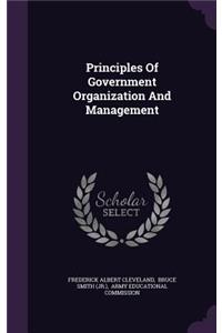 Principles Of Government Organization And Management