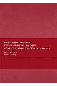 Prohibition of Sexual Exploitation of Children Constituting Obligation Erga Omnes