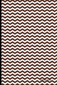 Journal Daily: Chevron Rug White and Brown Design, Lined Blank Book Journal, 6 X 9, 150 Pages