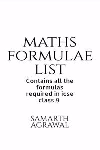 Maths Formula List