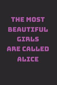 Alice Girl Woman Notebook