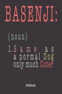 Basenji (noun) 1. Same As A Normal Dog Only Much Cuter