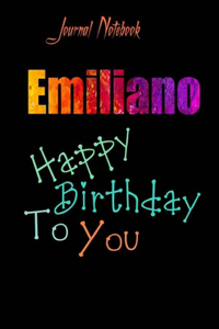 Emiliano: Happy Birthday To you Sheet 9x6 Inches 120 Pages with bleed - A Great Happybirthday Gift