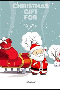 Christmas Gift For Taylor College Ruled Notebook
