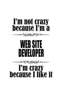 I'm Not Crazy Because I'm A Web Site Developer I'm Crazy Because I like It