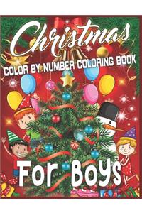 Christmas Color By Number Coloring Book For Boys
