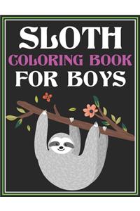 Sloth Coloring Book for Boys