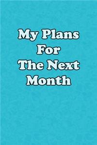 My Plans For The Next Month