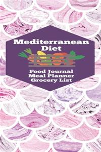 Mediterranean Diet Food Journal Meal Planner Grocery List