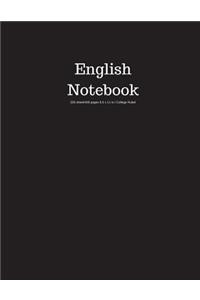English Notebook 200 Sheet/400 Pages 8.5 X 11 In.-College Ruled