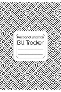 Personal Finance Bill tracker 7x10 in 100 pages