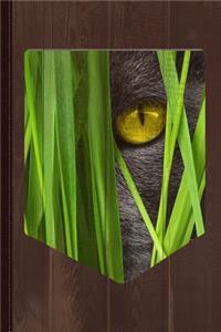 Cat Pocket Grass Journal Notebook
