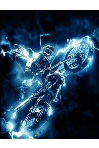 Motocross Electric Journal Notebook - Wide Ruled