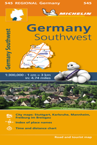 Michelin Germany Southwest Map 545