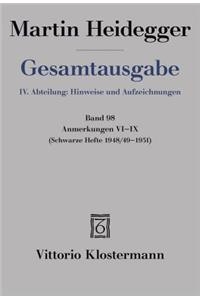 Gesamtausgabe. 4 Abteilungen / Anmerkungen VI-IX