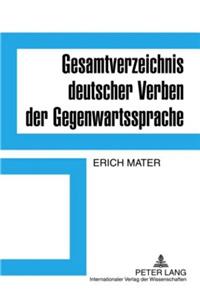 Gesamtverzeichnis Deutscher Verben Der Gegenwartssprache